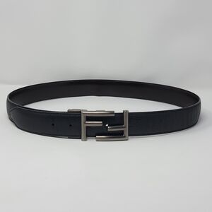 FENDI FF Grained Leather Belt Size 95cm.38inch